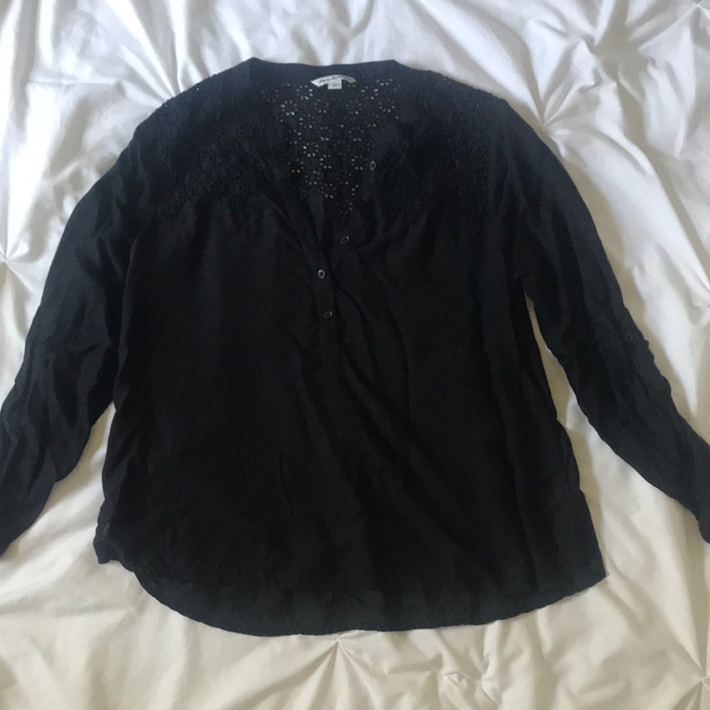 Sheer black dress shirt